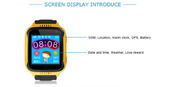 جديد Q529 كيد الهاتف الذكي شاشة ملونة تعمل باللمس LBS GPS ساعة ذكية مع وظيفة الكاميرا