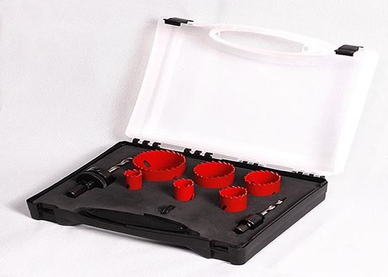 الكهربائيين ثنائية المعدن هول المنشار حفر مع مجموعة 38MM قطع العمق، حالة من البلاستيك
